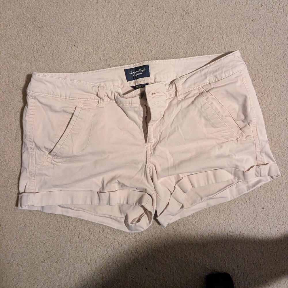 American Eagle Outfitters Khaki Stretch Shorts - Women Size 10 - Like New